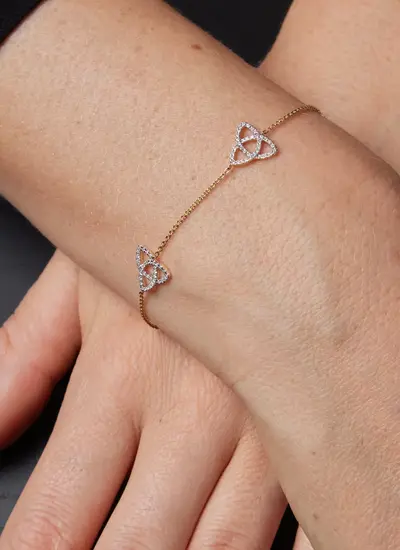 14K Gold Trinity Bracelet 